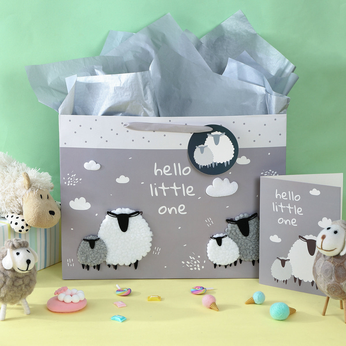 Sheep Personalized Baby Shower Wrapping Paper