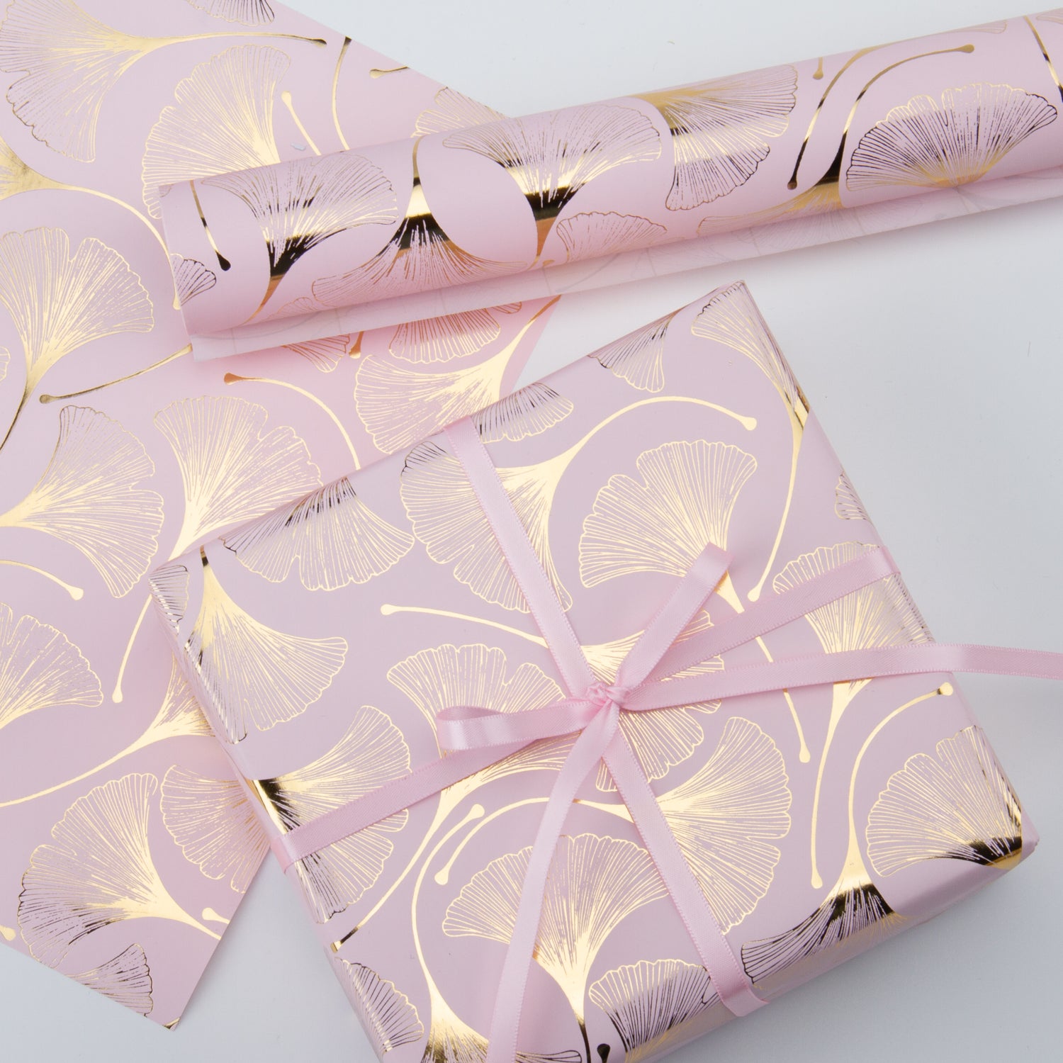 Bubble Gum Pink Floral Wrapping Paper - 20 Sheets - LO Florist Supplies