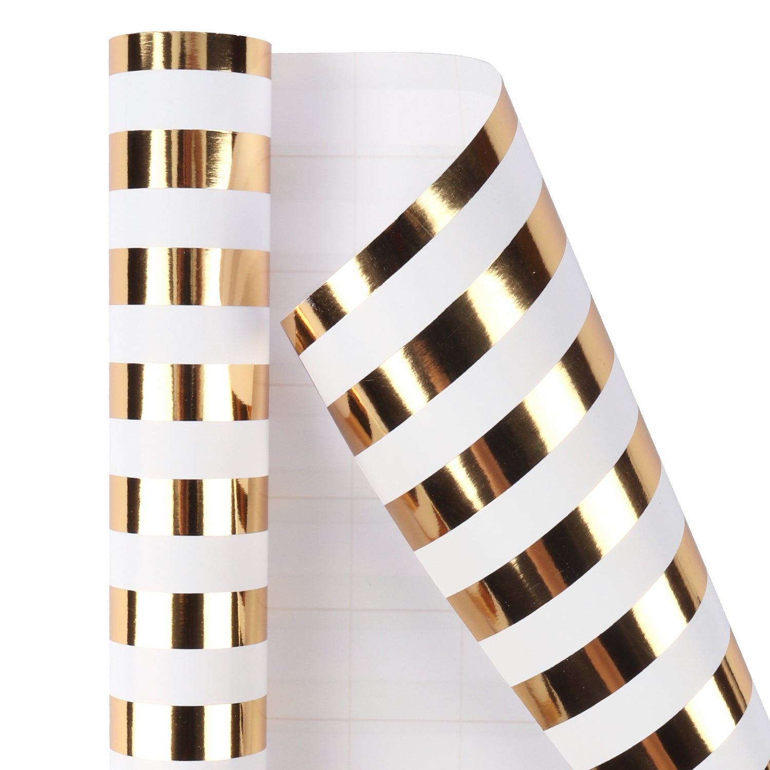 MAYPLUSS Gift Wrapping Paper Roll - 3 Different Gold and White Set (14 –  Maypluss