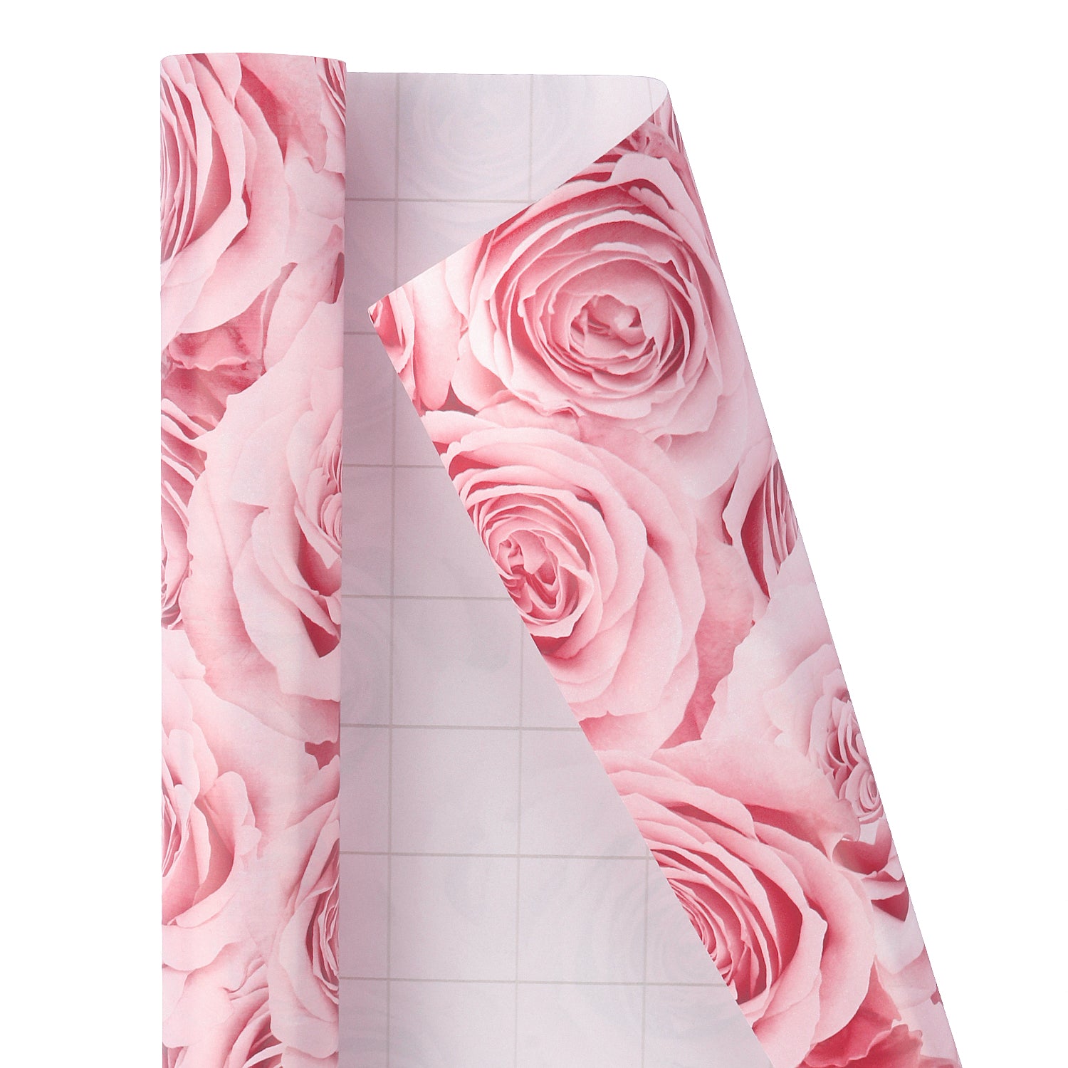 MAYPLUSS Wrapping Paper Roll - Mini Roll - 17.3 inch X 120 inch Per roll -  3 Different Pinke and Gray Floral Design (43.2 sq.ft.ttl)
